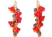 Fanciful Flowers Beaded Earrings Free Pattern with Instructions and Directions